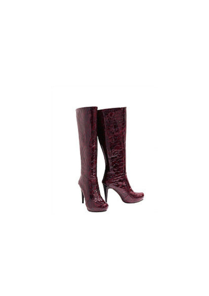 Zeyzani Deep Red Stiletto Boot Final Sale