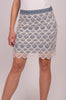 RYU Beaded Lace Overlay Skirt