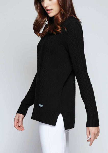 Asmar Boyfriend Sweater with Plaid Elbow Patch Final Sale