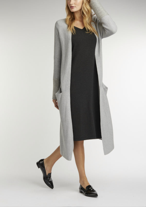 Indigenous Long Boiled Wool Cuff Cardigan