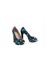 Zeyzani Turquoise Python Pump Final Sale