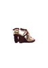 Zeyzani Leather Strap Wedge Smyrna Bordeaux
