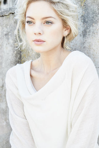 Indigenous Sheer Alpaca Silk Cowl Top Final Sale